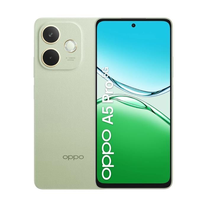 Smartphone - OPPO - A5 Pro - 8 GB de RAM - 256 GB - 5G - Verde oliva