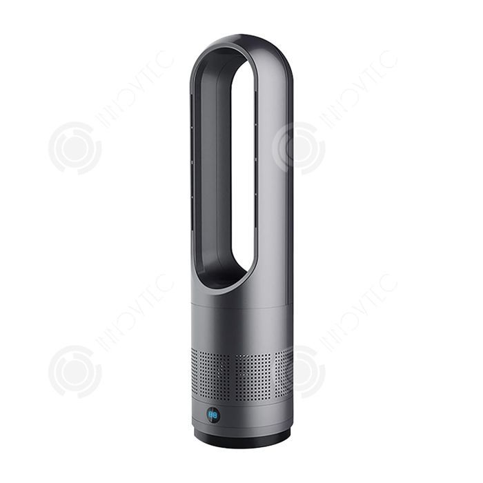 PASSIONOVA Condizionatore d'aria portatile 2 in 1 40W/1400W 50Hz Vento naturale/caldo 8 livelli regolabili Ventilatore riscaldamento Telecomando