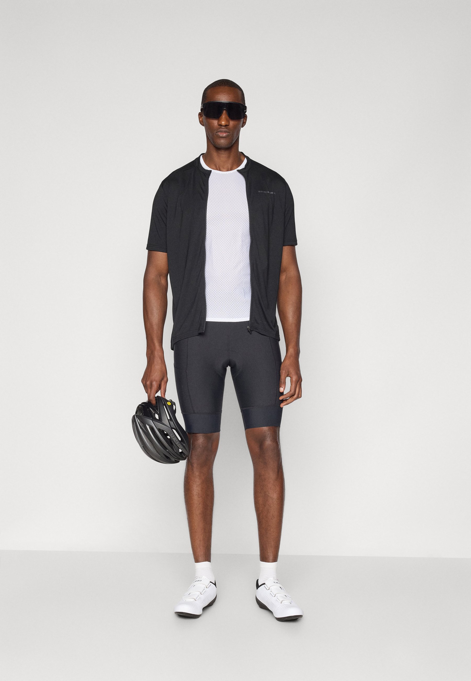Maglia da ciclismo Endura LOOP S/S ZIPPED - nera