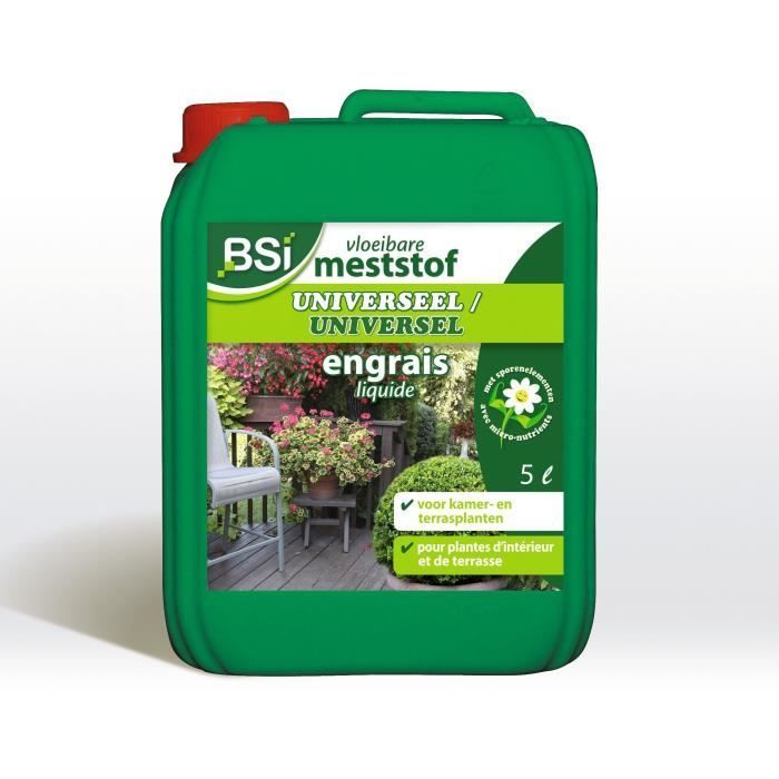 BSI - Fertilizzante universale liquido per piante da interno o da balcone - Con oligoelementi e chelati - 5 litri