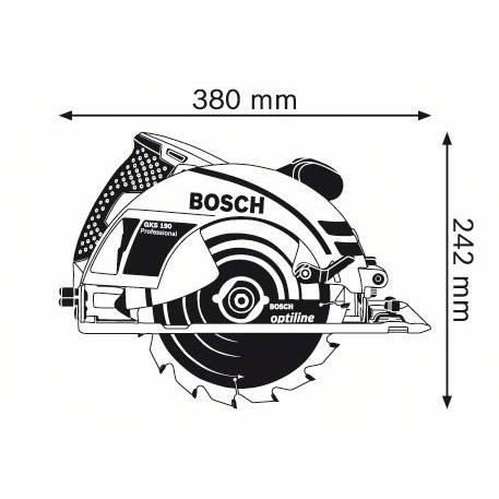 Scie circulaire Bosch Professional GKS 190, 1400W, diamètre de lame de 190mm - 0601623000
