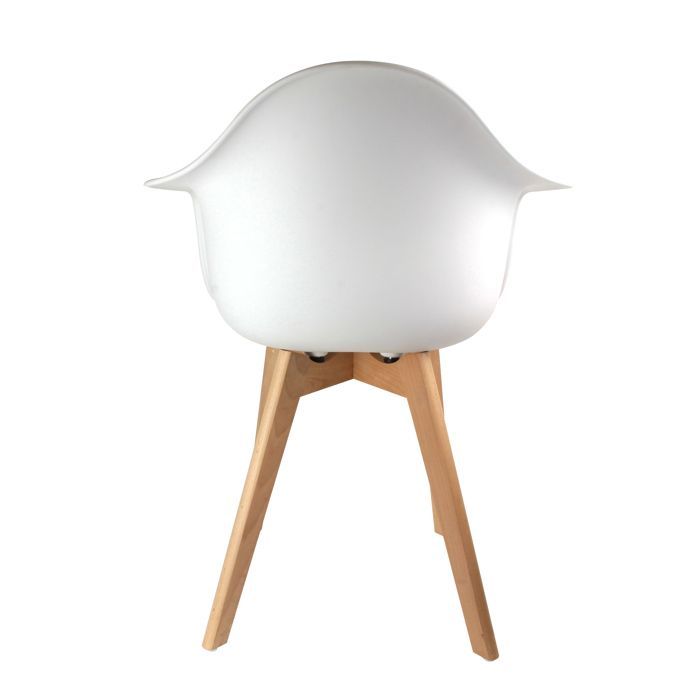 Lot De 2 Chaises Fauteuils De Table - Home Deco Factory - Design Tendance - Blanc
