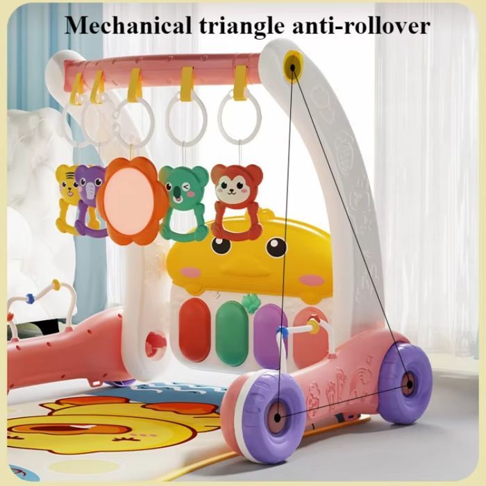 Andador para bebés, alfombra de juegos, mesa de actividades y andador con luces y música, educación infantil.