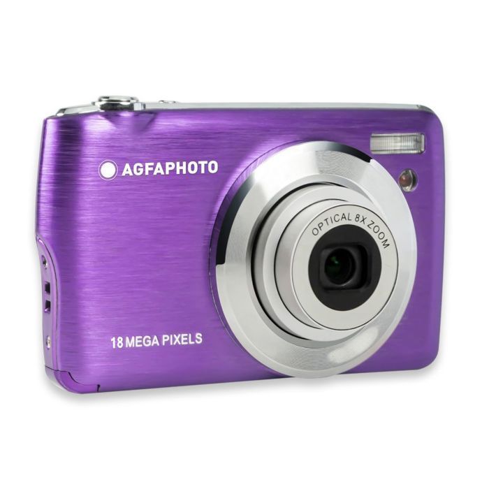 AGFA PHOTO Realishot DC8200 - Compacte digitale camera van 18 MP, Full HD-video, 2,7 inch LCD-scherm, 8x zoom, 16 GB SD-kaart - Paars