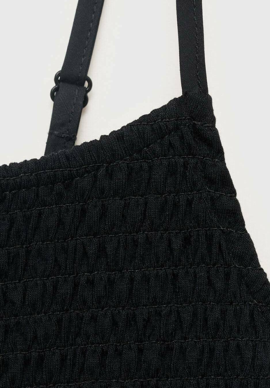 Mango COMBINED GATHERED - Jersey jurk - zwart