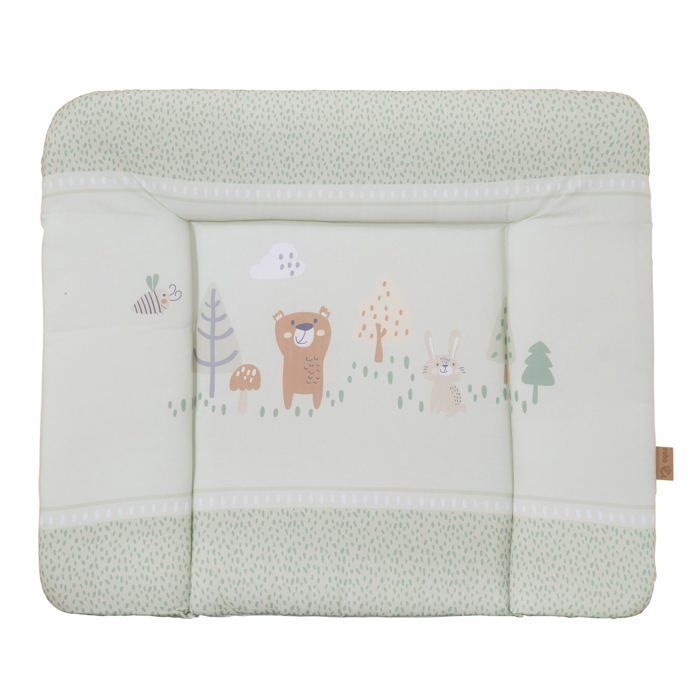 Cambiador - ROBA - WOODLAND BUDDIES - 85 x 75 cm - Bordes elevados - Estampado animal en verde pastel