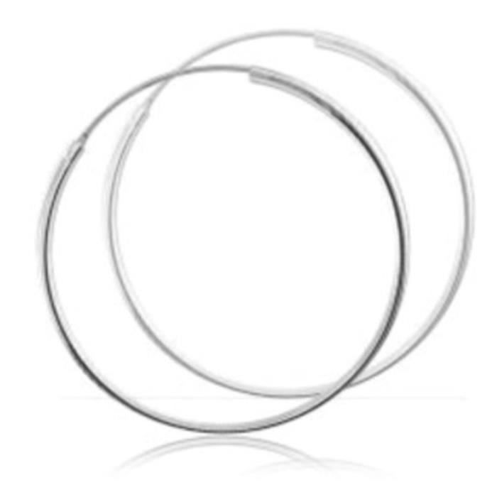 Orecchini a cerchio in argento sterling 925 - Gioielli Bijouxia - 5 cm - Donna - Adulti