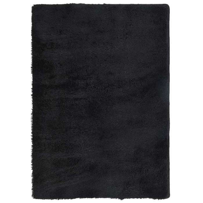 vidaXL Hochflorteppich, Schwarz, 240 x 340 cm, Polyester, Teppich, Schlafzimmerteppich, Moderner Teppich, Wohnzimmerteppich, Teppich 4102854