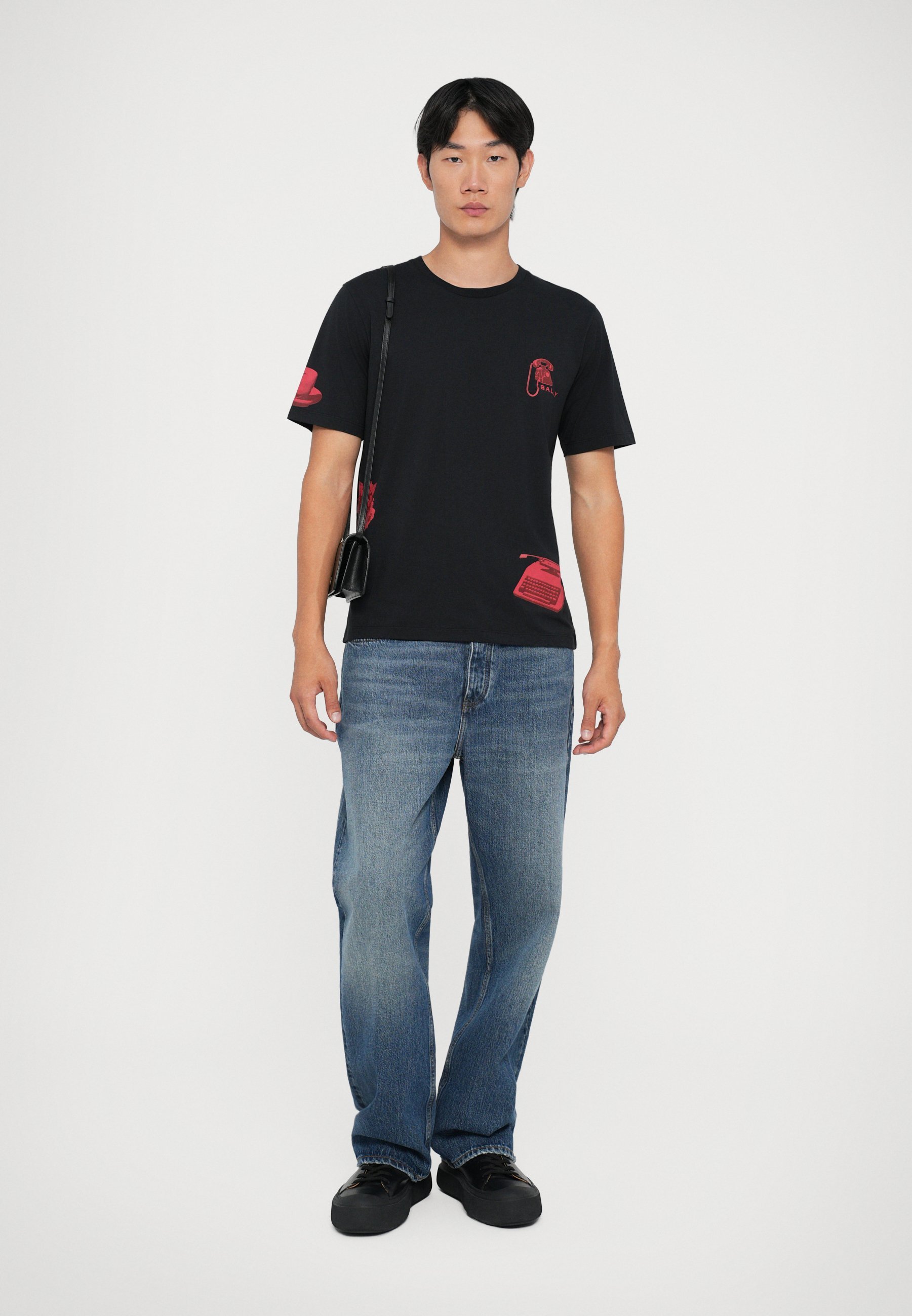 T-shirt Bally Print - nera