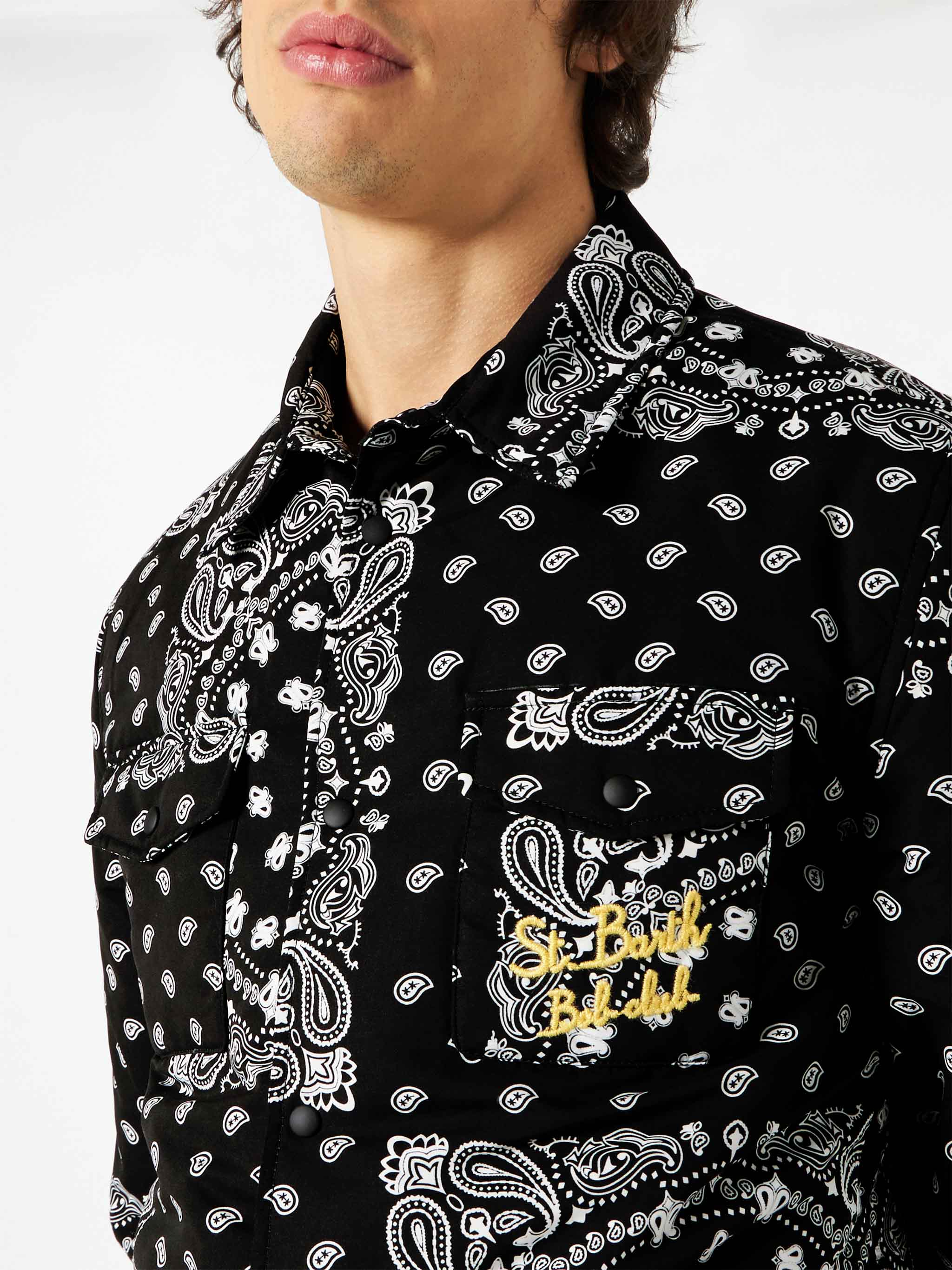 Chemise oversize avec poche et broderie du St. Barth Bob Club