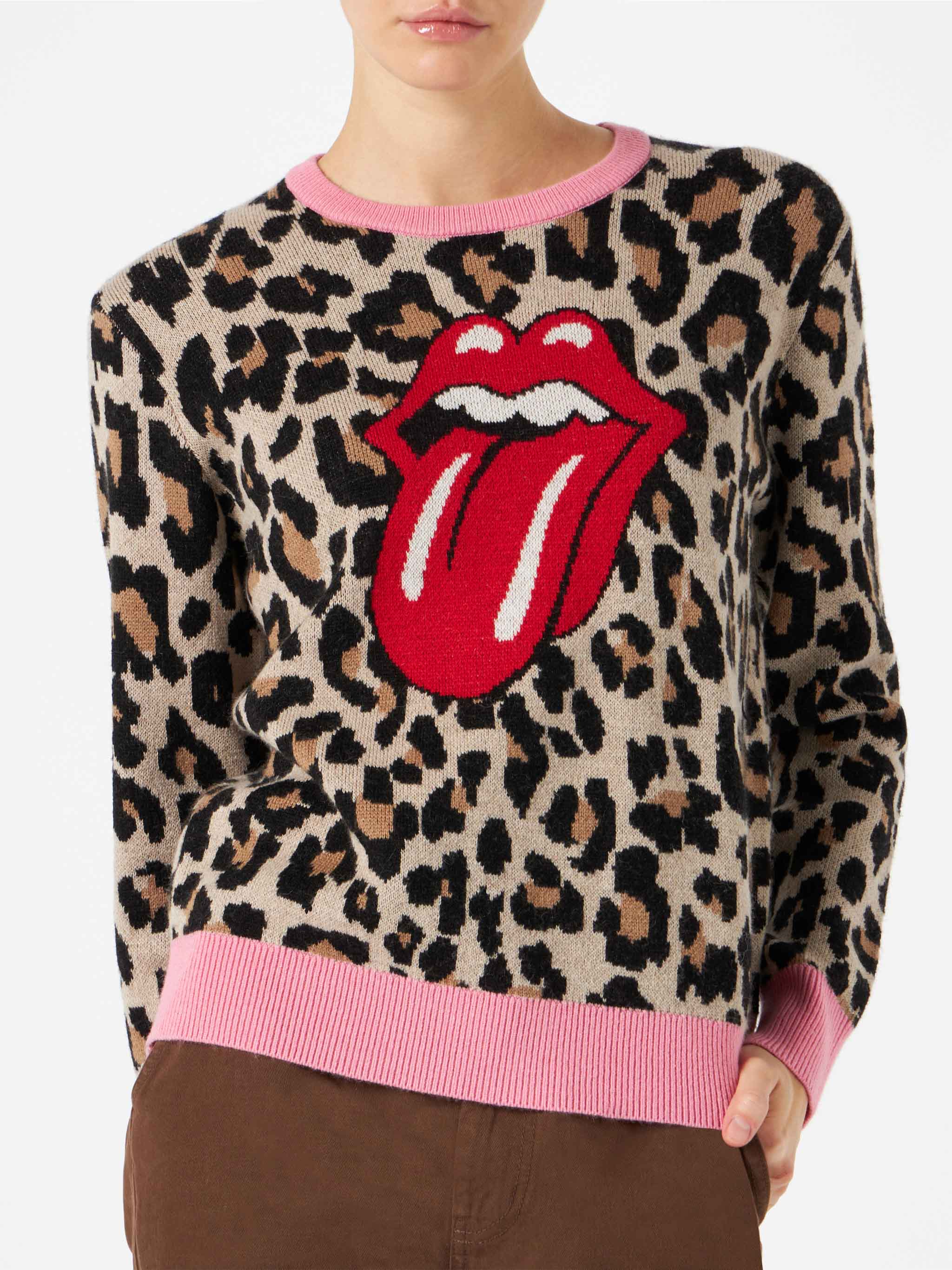 Maglione da donna con jacquard animalier | EDIZIONE SPECIALE ROLLING S