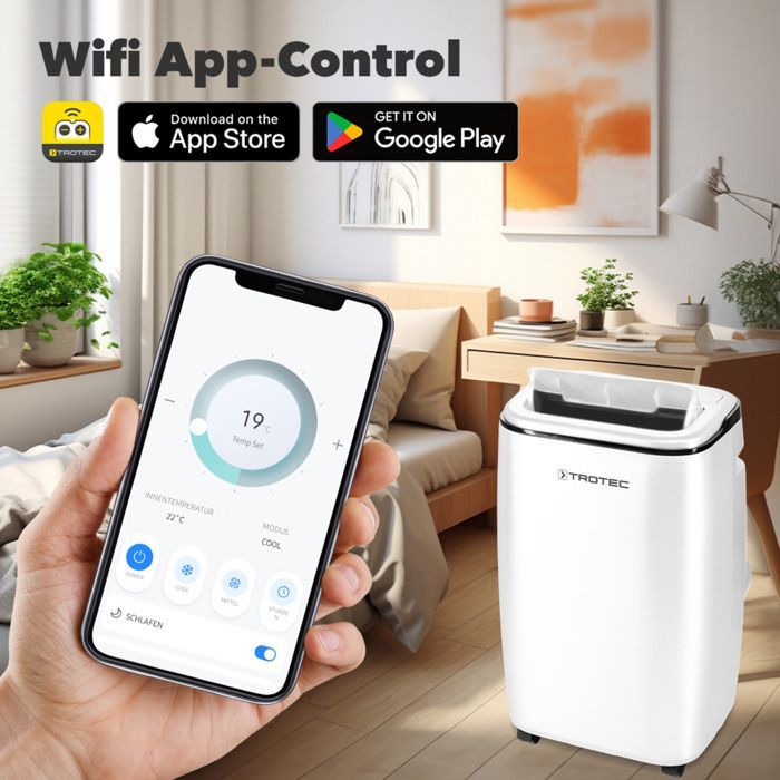 Ar condicionado portátil TROTEC PAC 3501 S com Wi-Fi