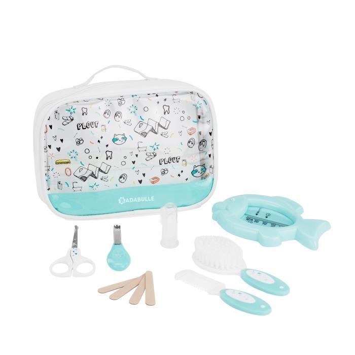 BADABULLE PLOUF Kit de cuidado, 7 accesorios para bebé