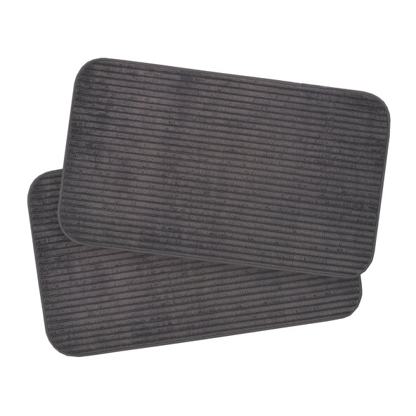 Πατάκι μπάνιου Berlin σε όψη κοτλέ, σετ 2 τεμαχίων, 60 x 100 cm, ανθρακί