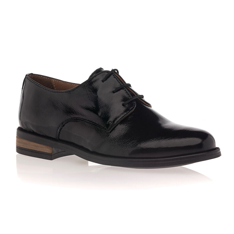 Schwarze Schnürschuhe für Damen / Derby-Schuhe
