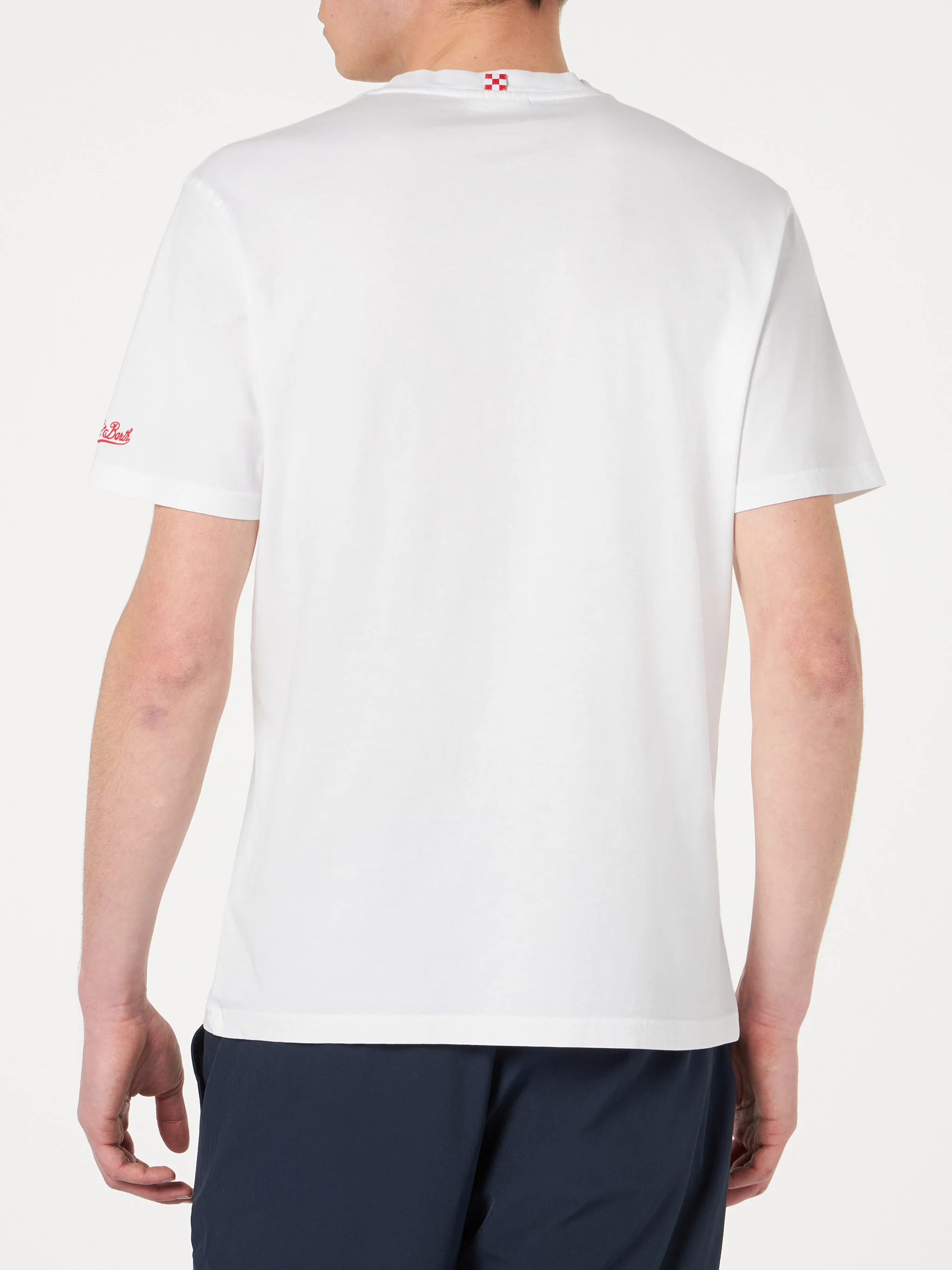 T-shirt da uomo con ricamo St. Barth habituè