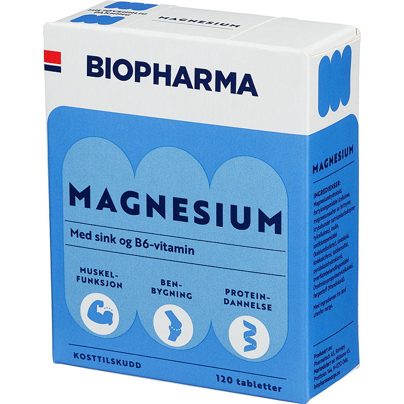 Biopharma Magnesium 120 stuks. Biopharma