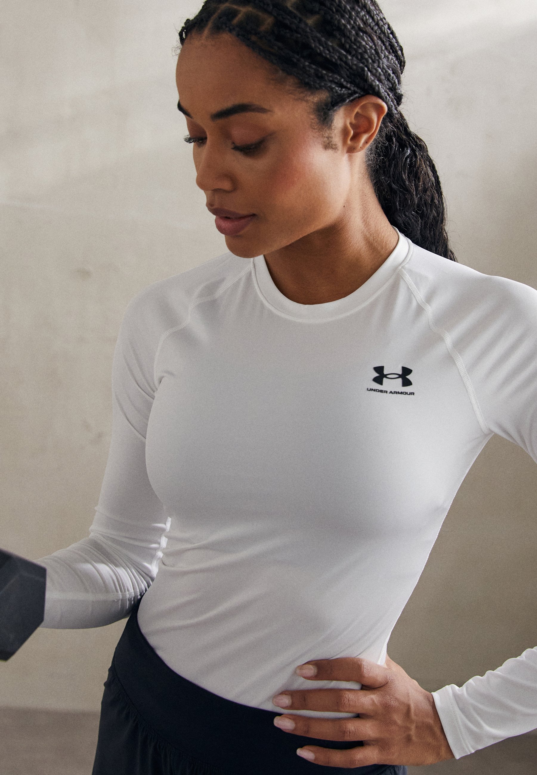 Maglia a maniche lunghe Under Armour AUTHENTICS - bianco/nero