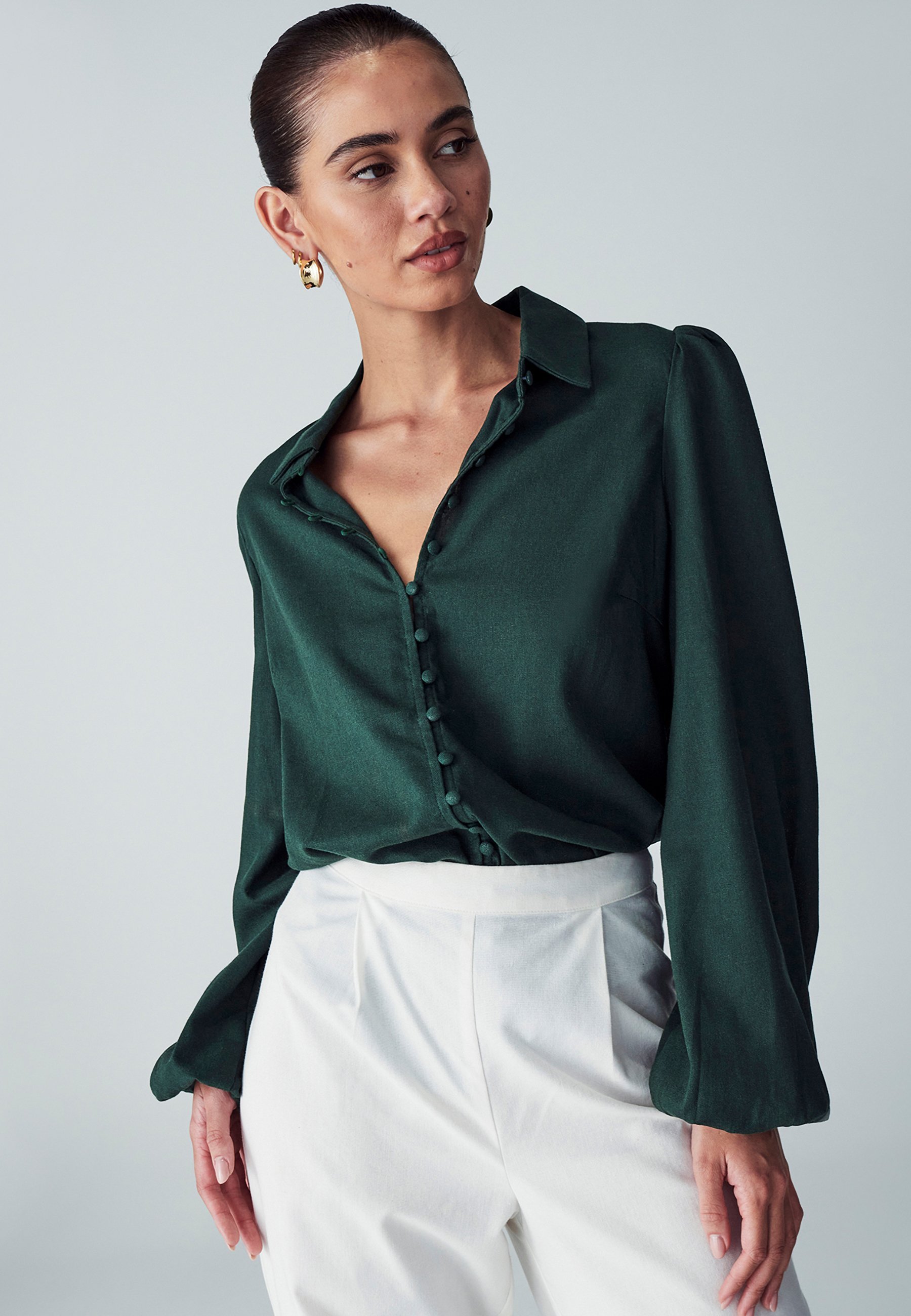 ST MRLO PICO - Blouse met knoopsluiting - smaragdgroen