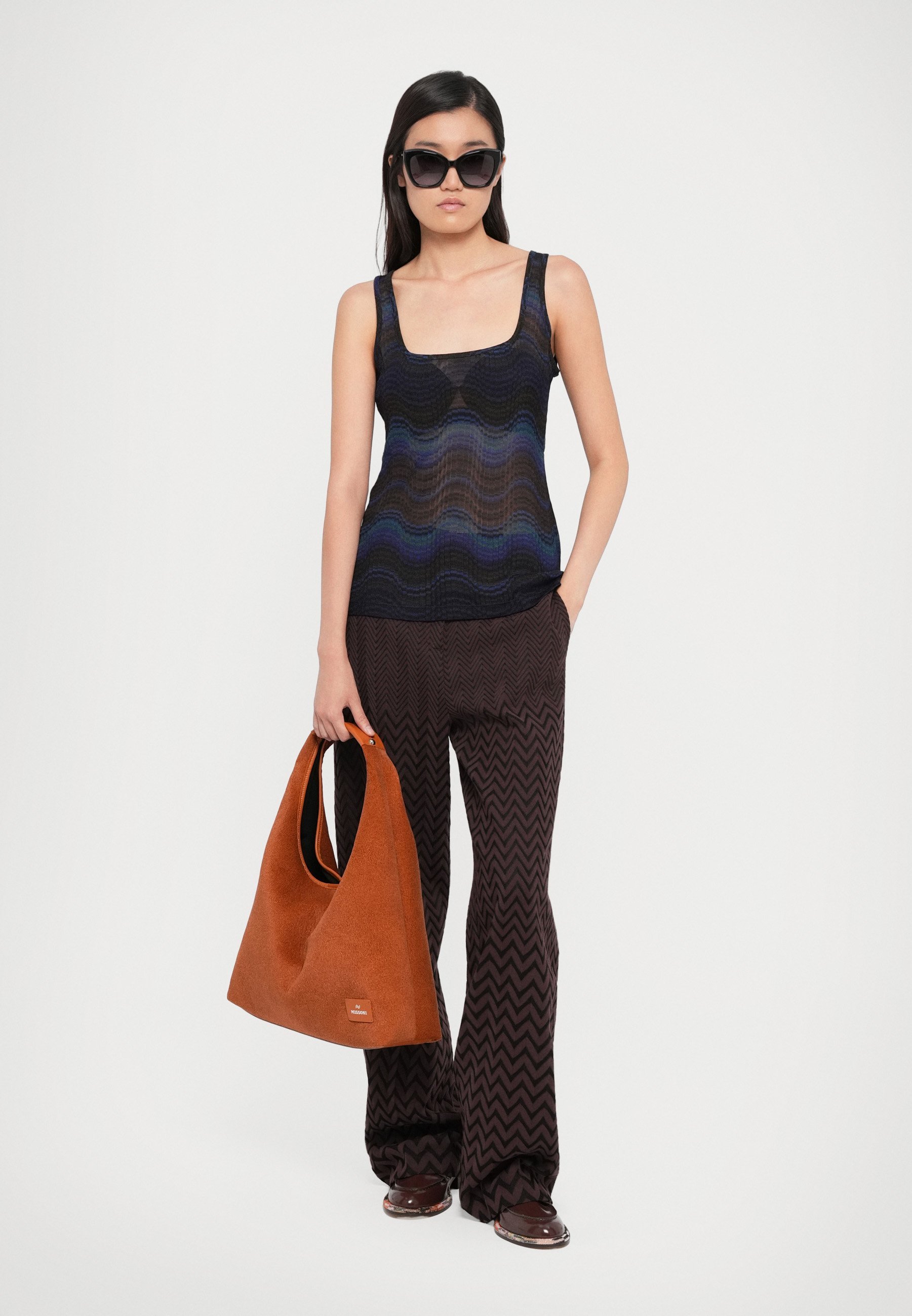 Débardeur Missoni - Haut - bleu/marron