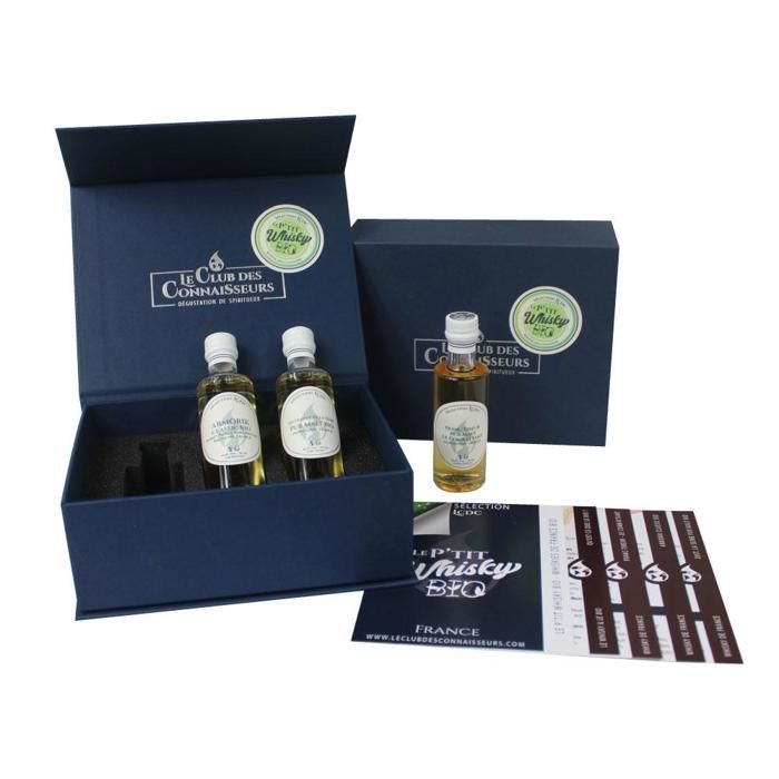 Coffret dégustation Whiskys Bio de France – 3 x 40ml – P’tit Whisky Bio