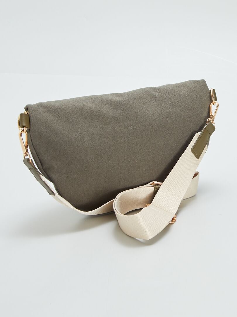 Heuptasje met linnenlook - KHAKI