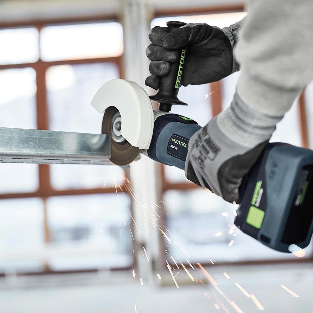 Esmerilhadeira angular sem escovas FESTOOL AGC 18 V 125 mm com 2 baterias de 5,2 Ah em Systainer (conjunto 577031)