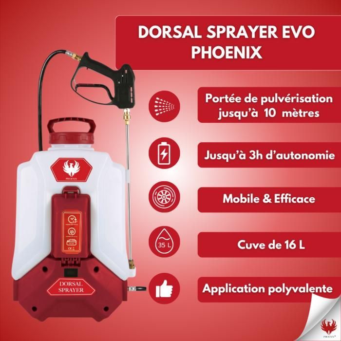 Pulvérisateur électrique Dorsal Sprayer EVO PHOENIX 16L