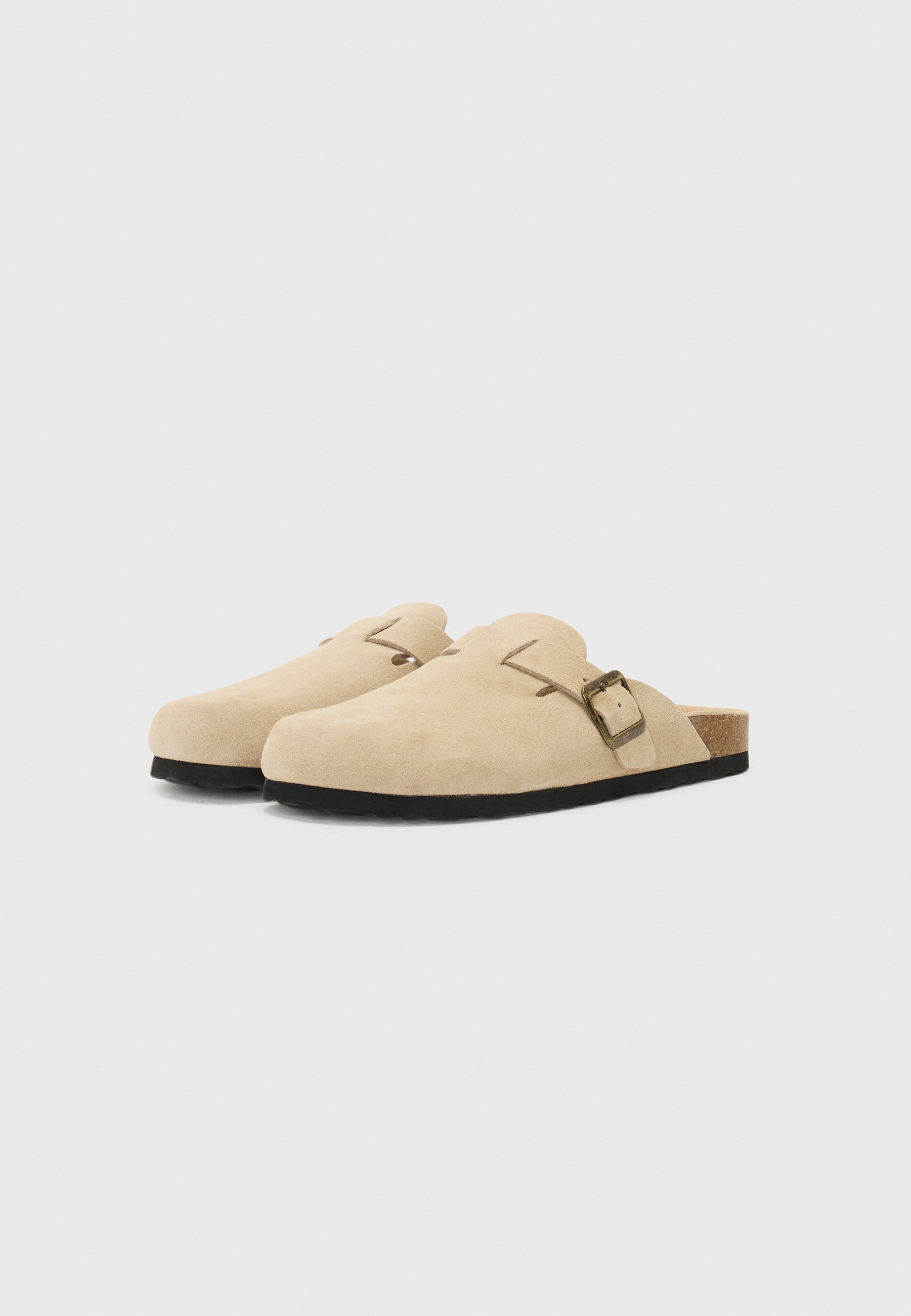 Pier One LEATHER UNISEX - Pantoufles - beige
