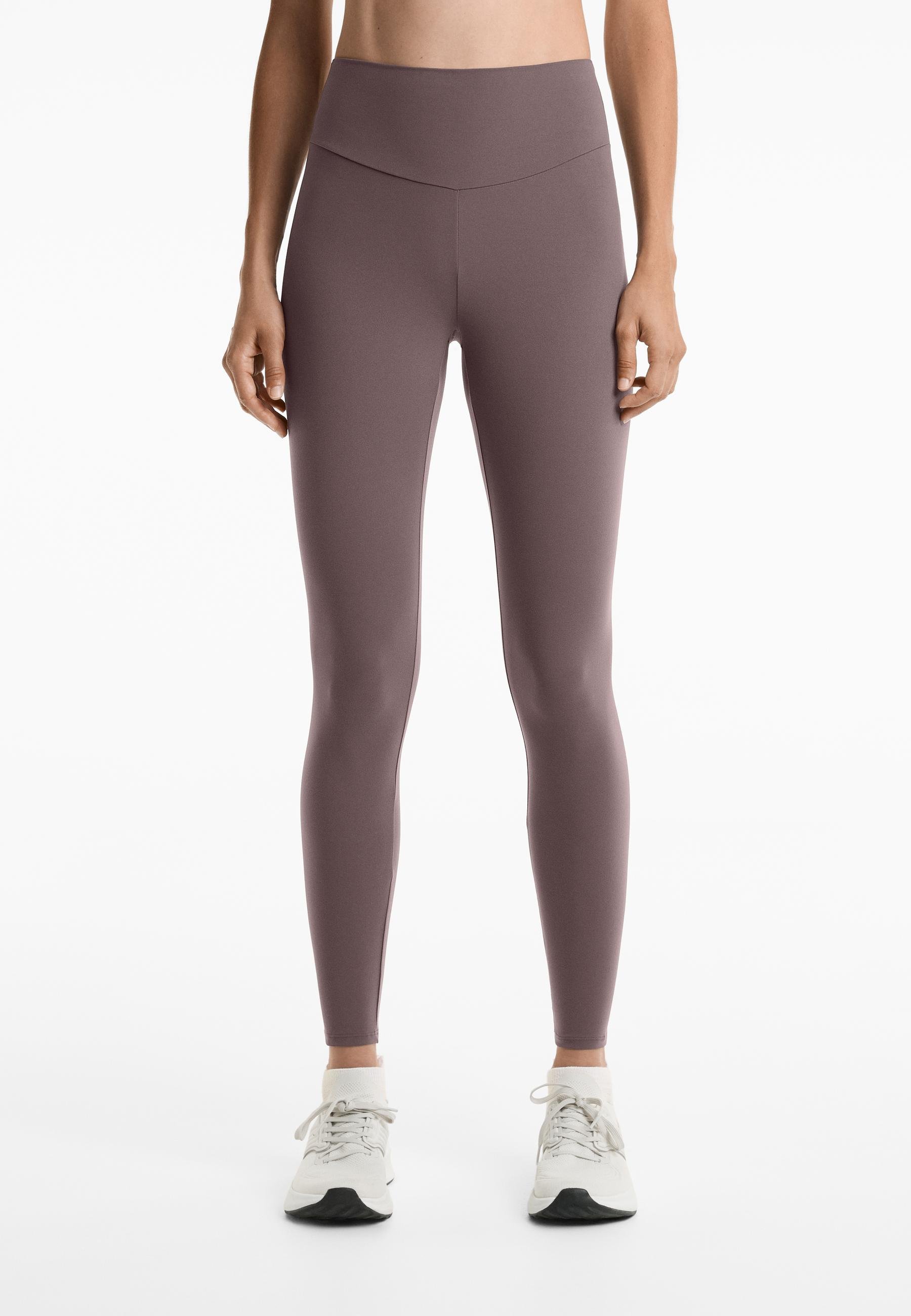 OYSHO COMFORTLUX Leggings a vita alta, lunghezza alla caviglia - marrone chiaro screziato