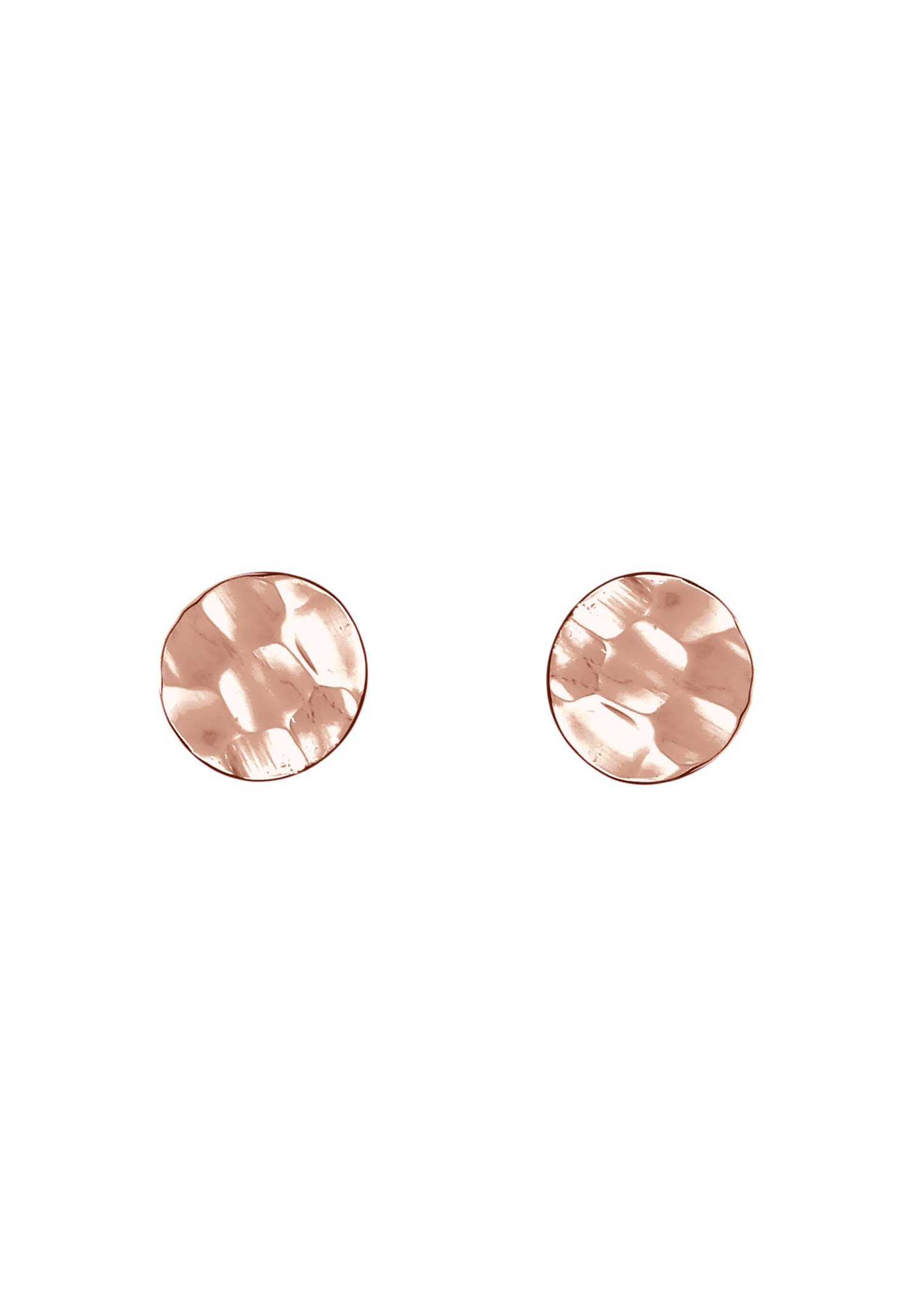 Elli Femmes Clous d'oreilles Cercle Martelé Organique en Argent Sterling 925