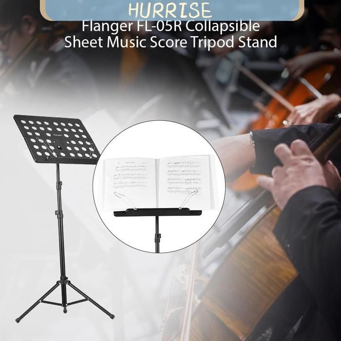 Tbest Notenständer, Stativ für Musiker, Tasteninstrumente, Schwarz