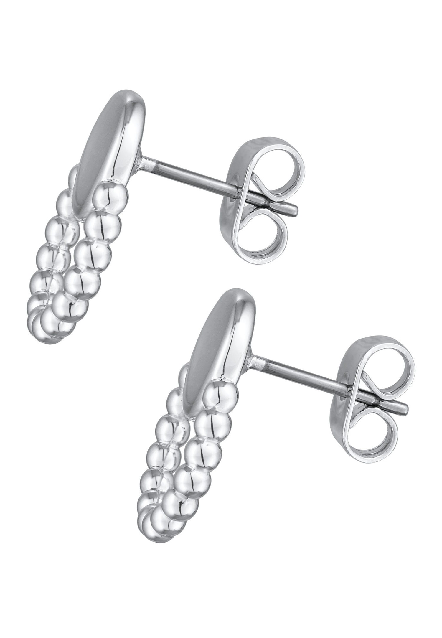 Elli Femmes Clous d'oreilles Plaquette Design Géo Couleur Argent