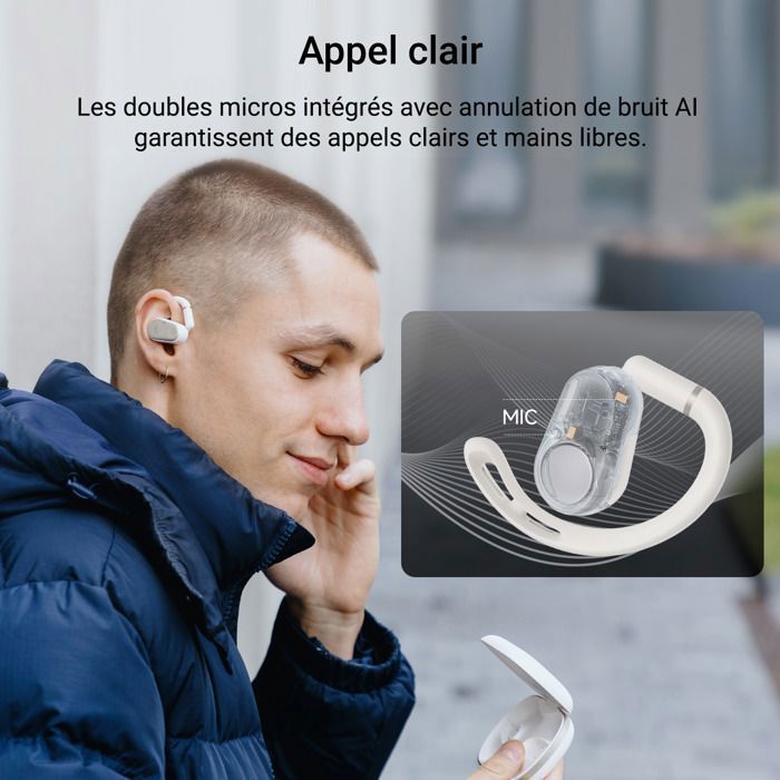 Wireless Earbuds - EDIFIER - Open Ear - Bluetooth 5.4 - 40H Battery Life - IP55