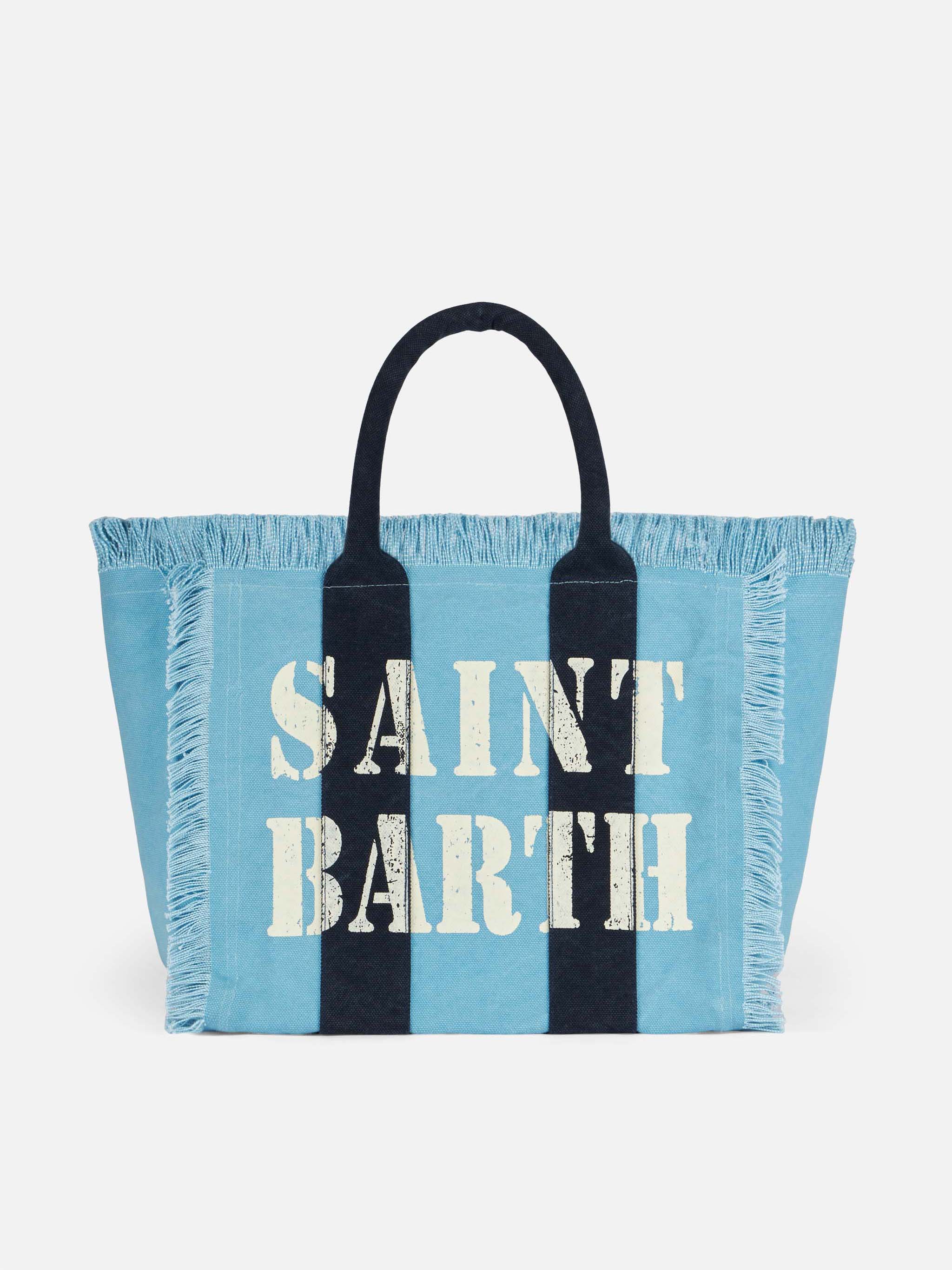 Vanity canvas schoudertas met Saint Barth-logo