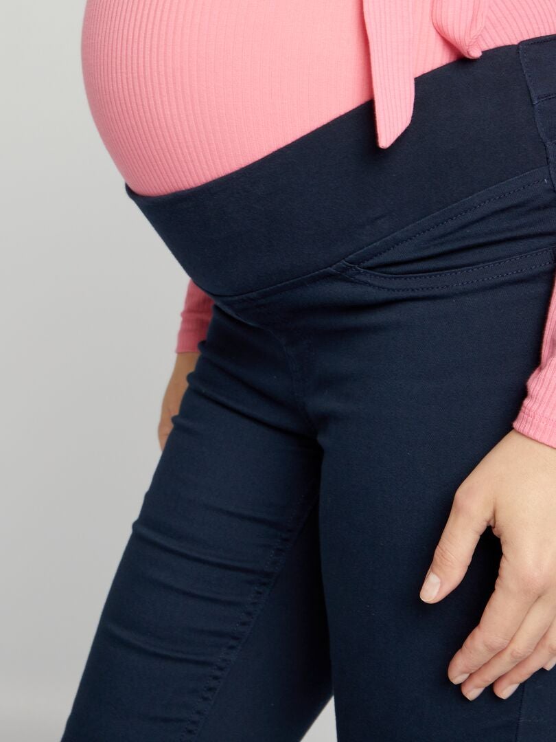Stretch gebreide broek zoals jeggings - blauw