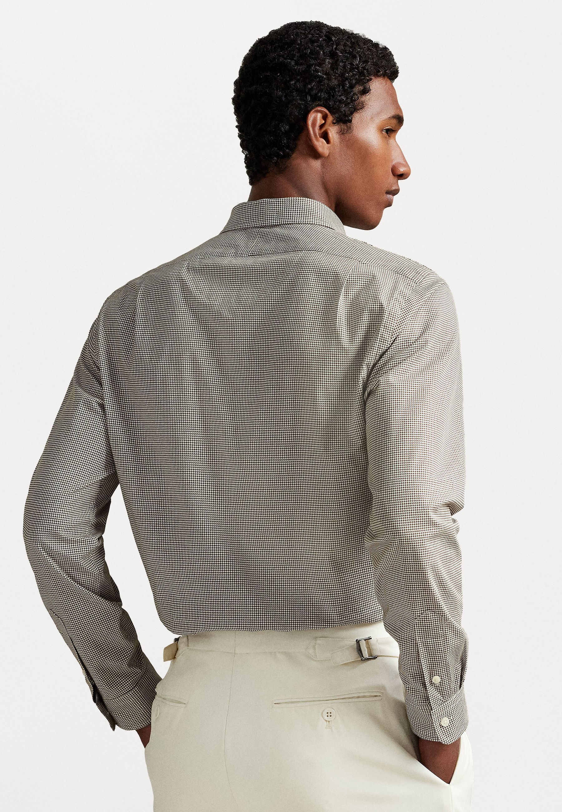 Polo Ralph Lauren CUSTOM HOUNDSTOOTH STRETCH POPLIN - Shirt - bruin fairwy