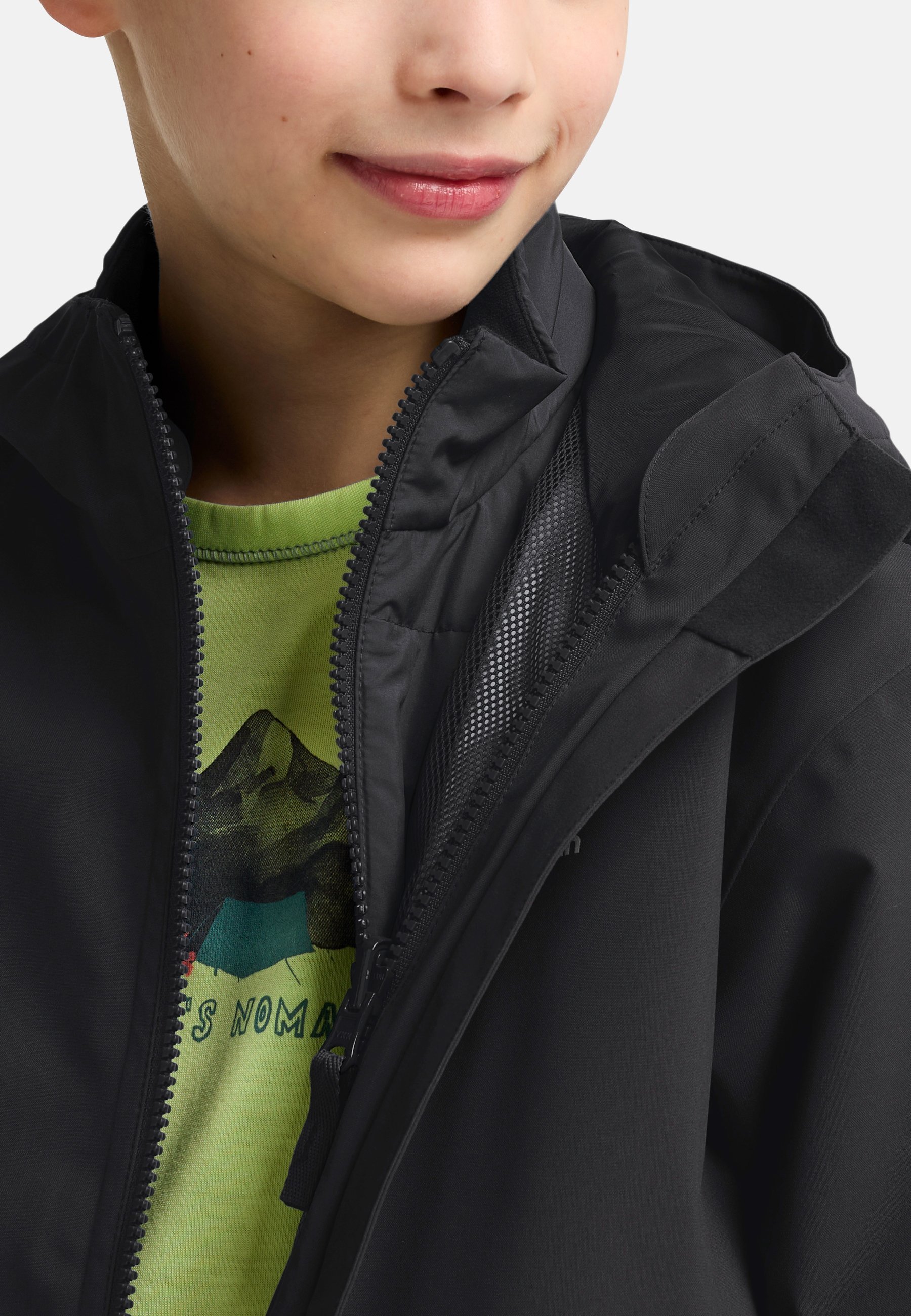 Jack Wolfskin HYBRID 3IN1 - Parka - zwart