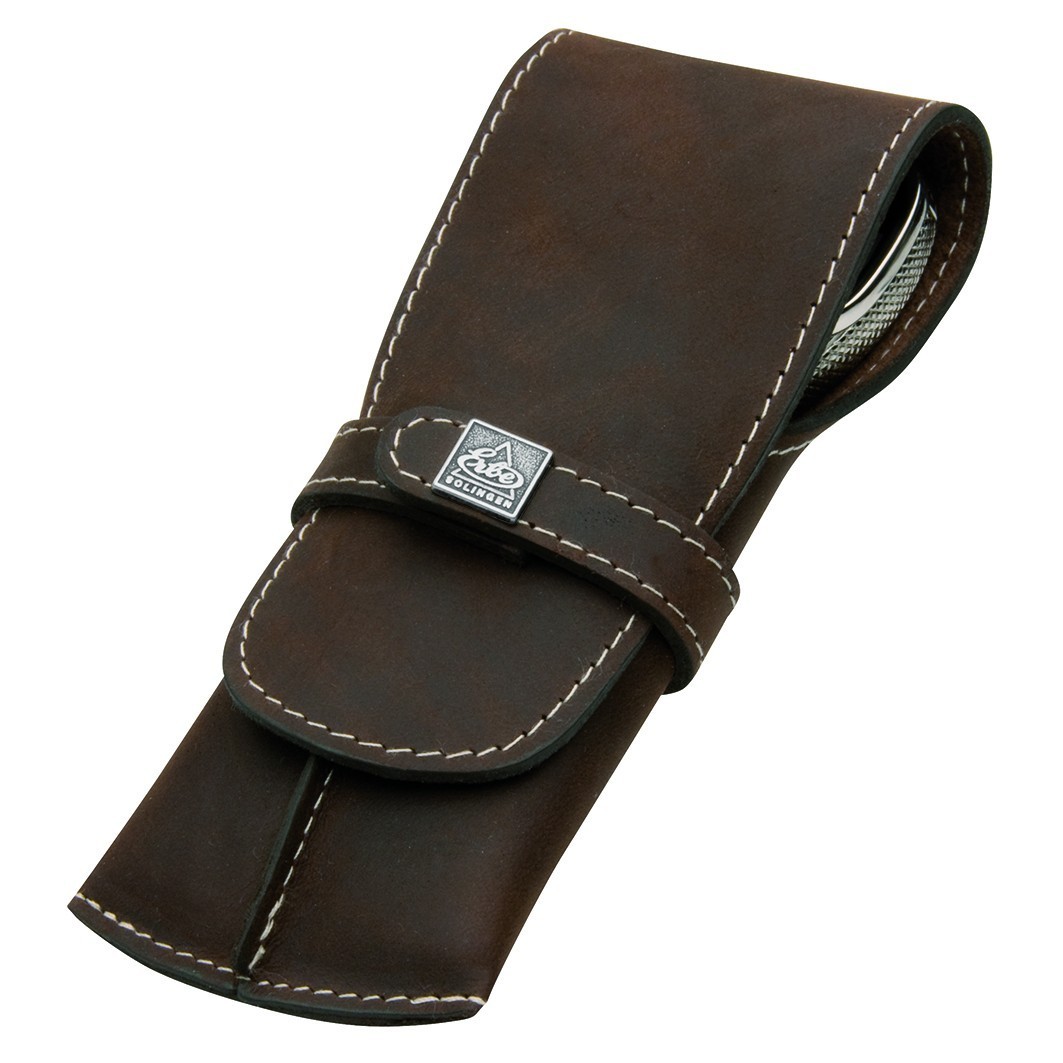 ERBE manikīra komplekta maciņš ar spiedpogu aizdari, Mountain Bear sērija, brūns, 4 daļas. - 1 daļa