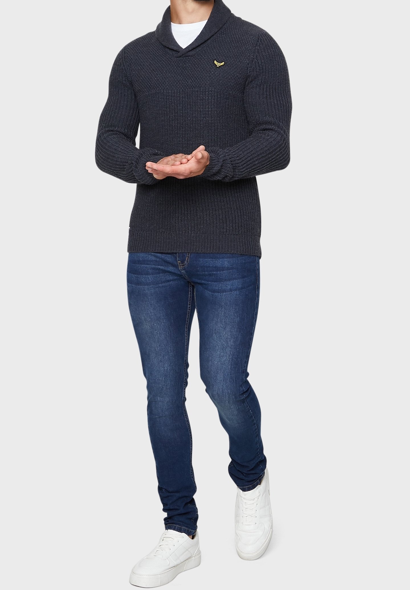 Megztinis be siūlų – mėlynas
