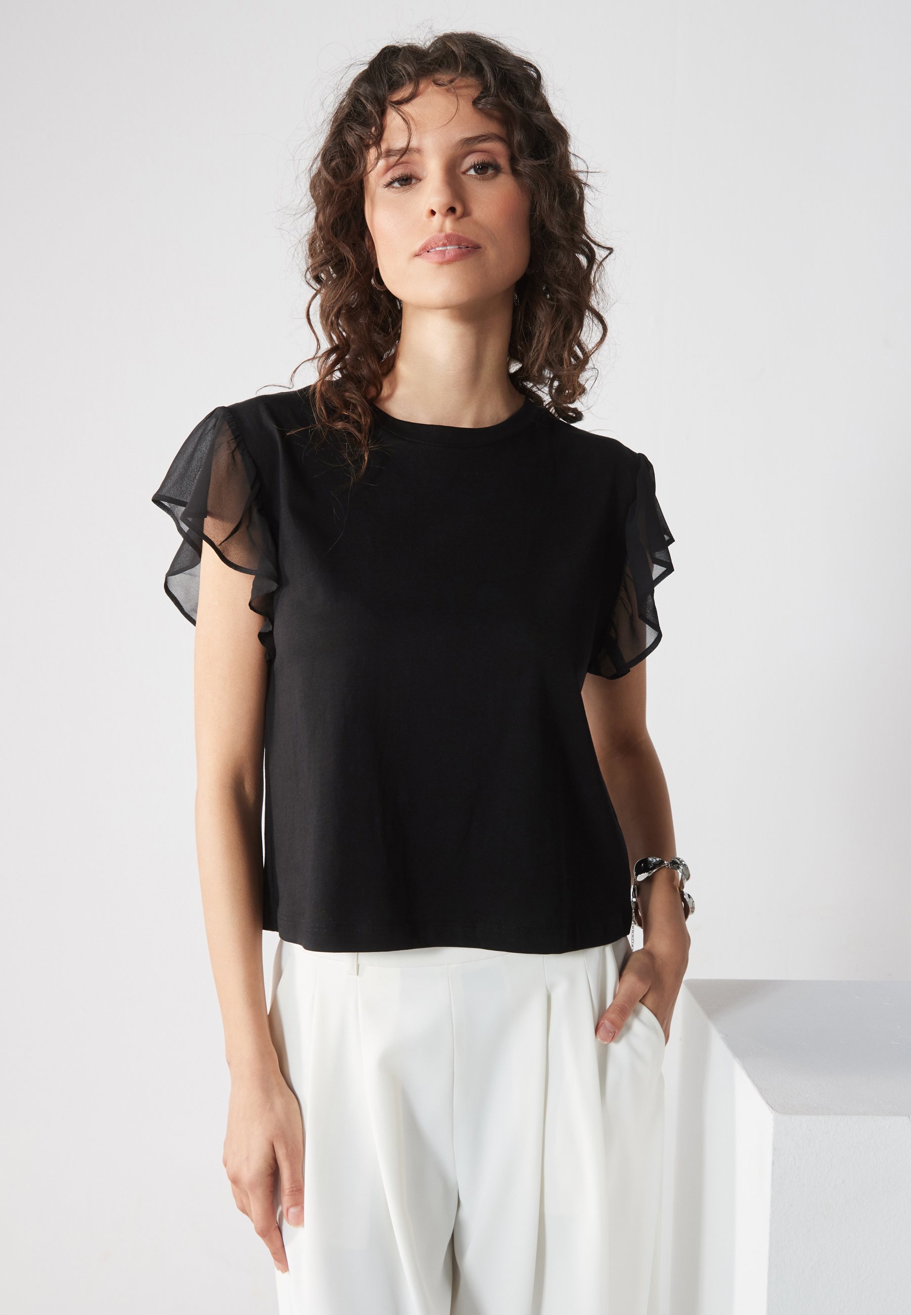 Anna Field Basic T-shirt - zwart