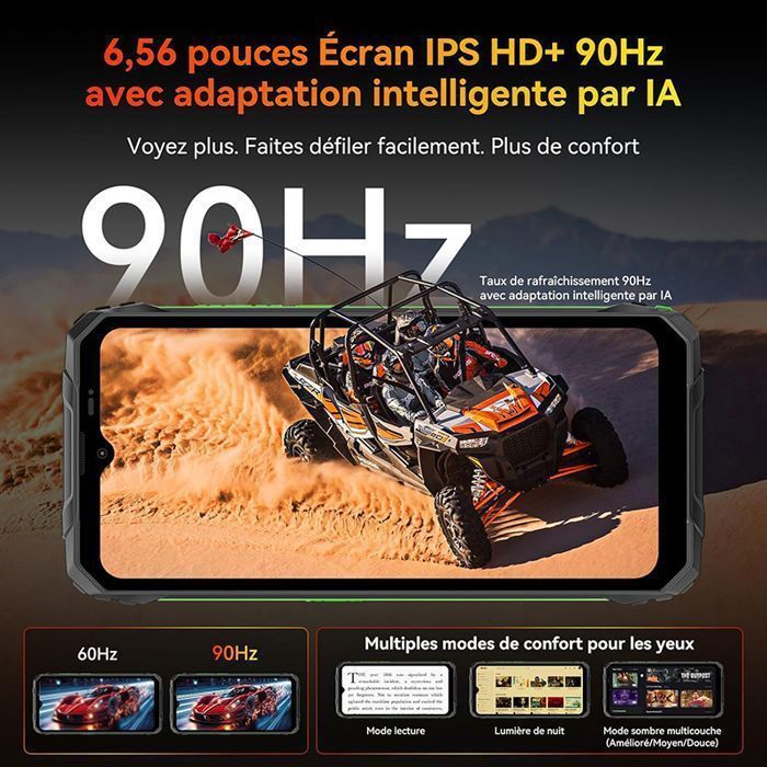 BLACKVIEW FORT 1 Robust Smartphone, Ubrydelig Telefon, Android 15, 6,56