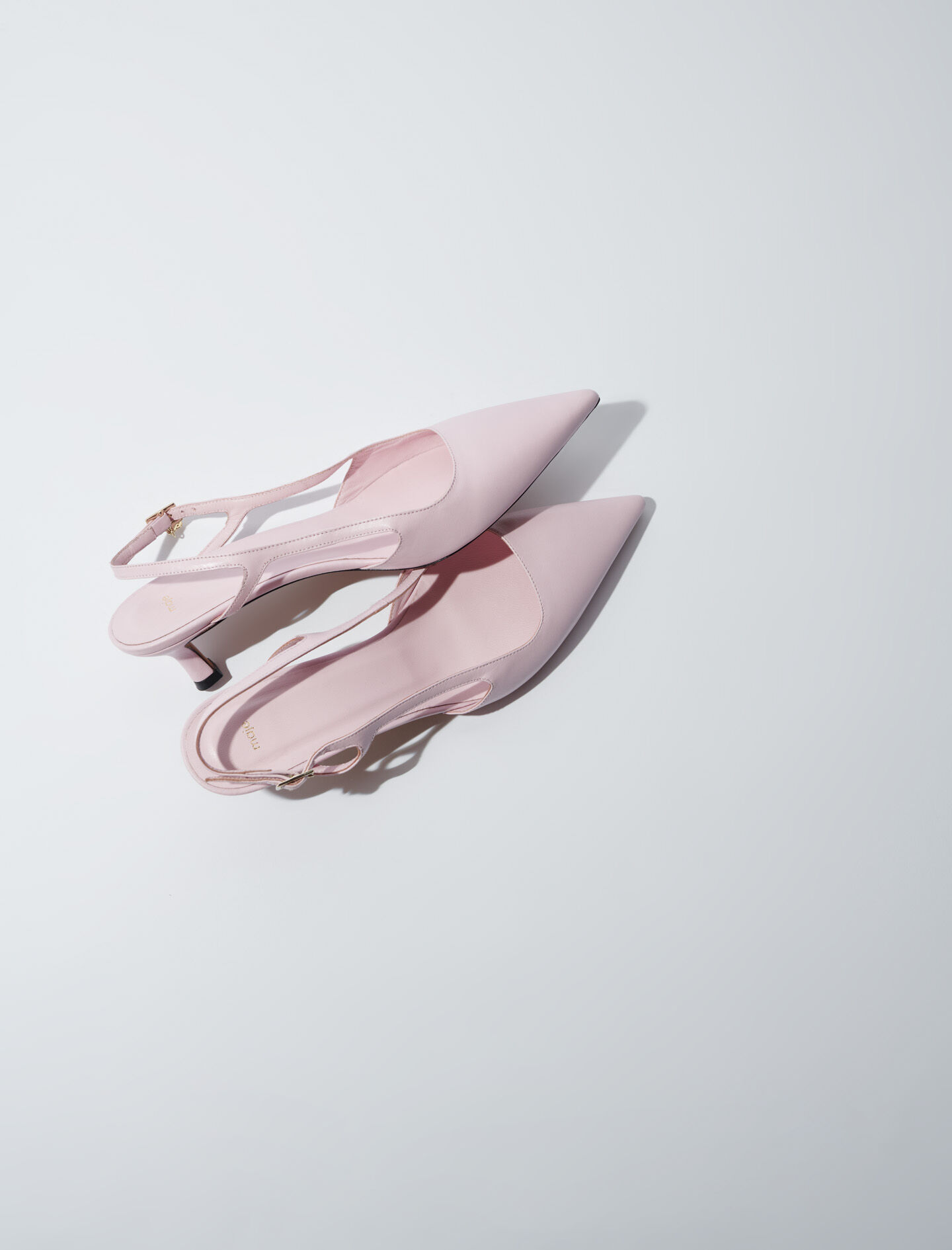Puntige leren schoenen - Roze