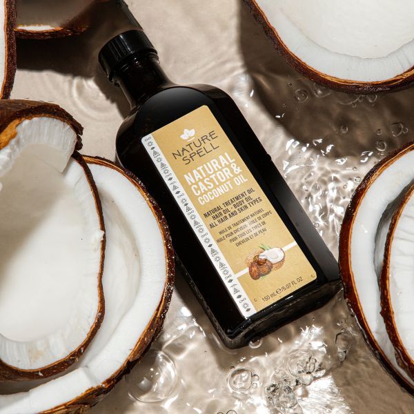 Ulei de cocos și ricin Nature Spell pentru păr și piele 150 ml
