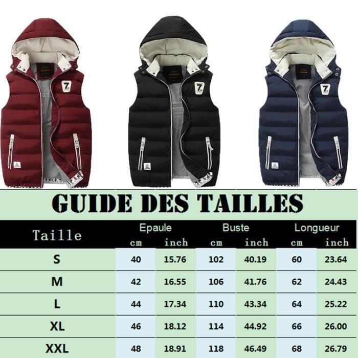 Chaqueta acolchada para hombre, sin mangas, con cuello alto y cremallera, chaqueta de plumas cálida con capucha para otoño e invierno - Roja