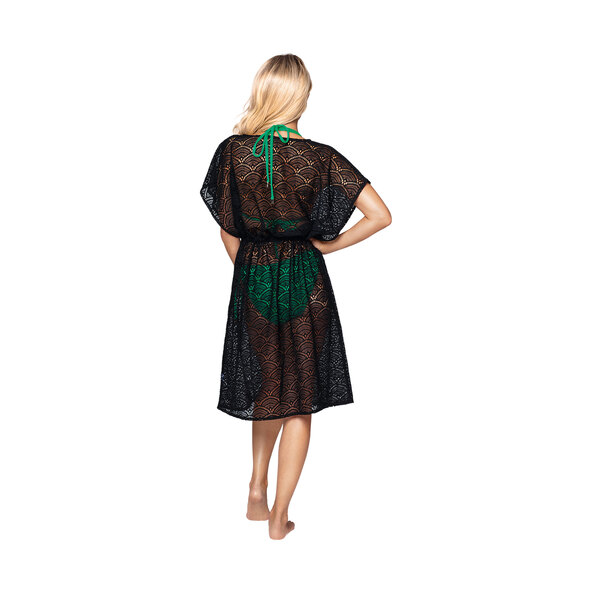 Damen Badebekleidung Kaftan, black