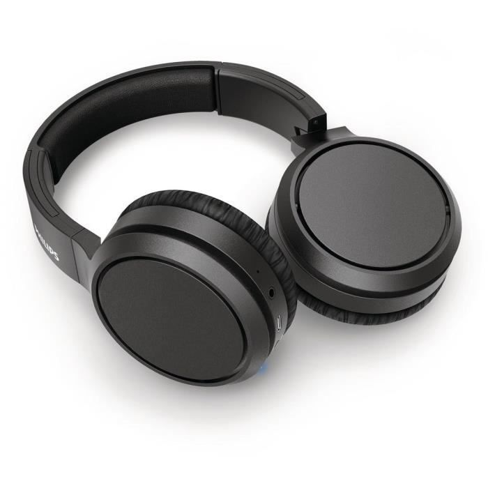 Auriculares inalámbricos PHILIPS TAH5205BK - Drivers de 40 mm - Bluetooth - Diseño plegable compacto - 29 horas de autonomía - Negro