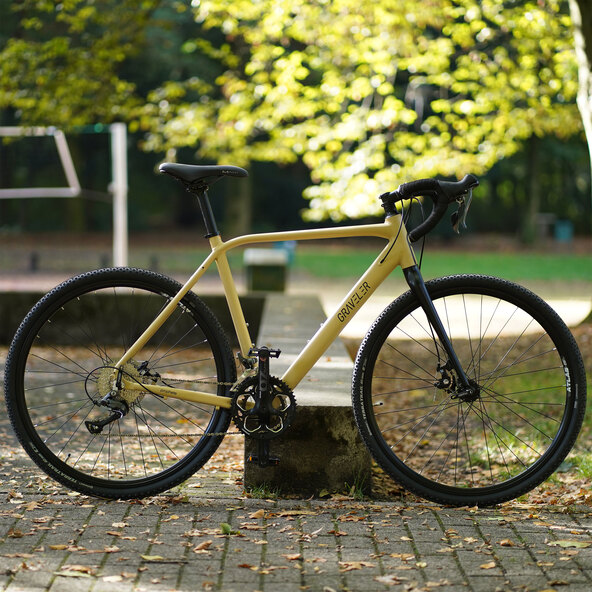 Bicicleta de gravel GravelerFit, color arena/beige