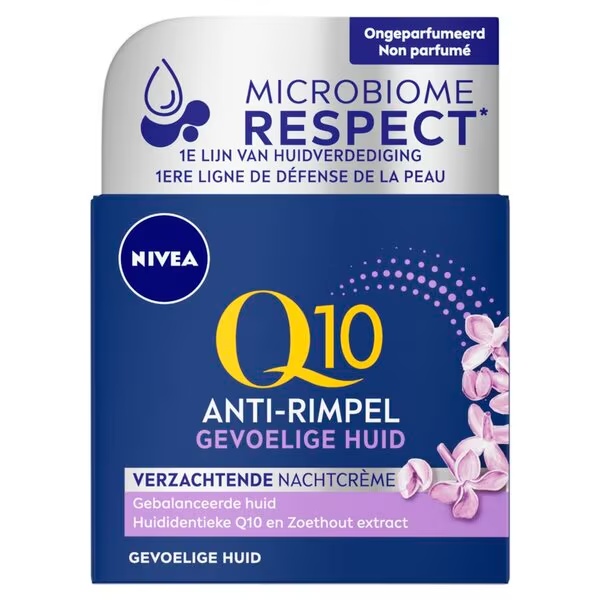 NIVEA Q10 Power Sensitive nočna krema proti gubam<br>50 ml - občutljiva koža