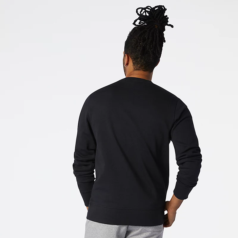 NB Essentials hoodie met gestapeld logo voor heren – zwart